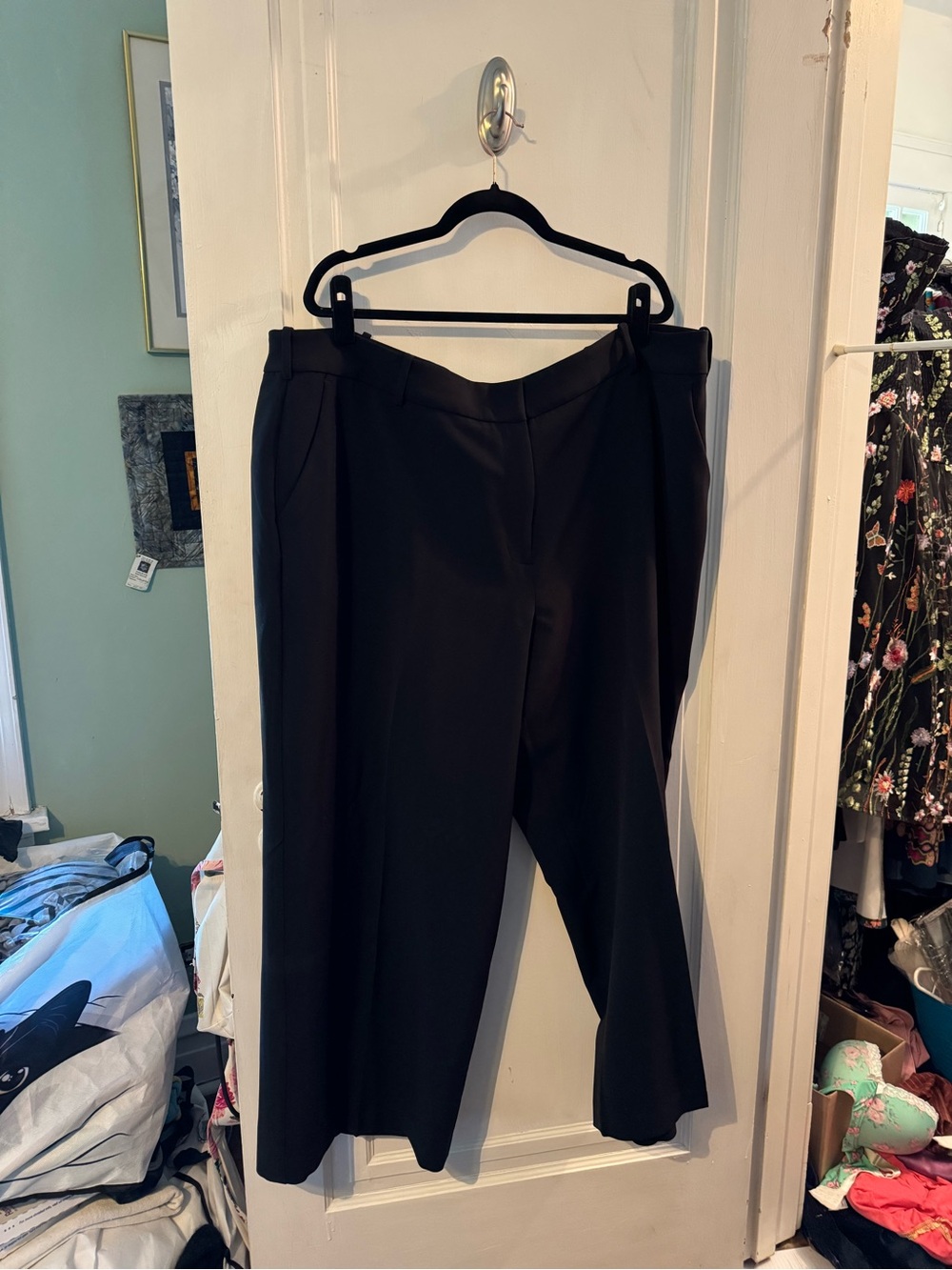 Lane Bryant Black Straight-Leg Trousers 26 Short